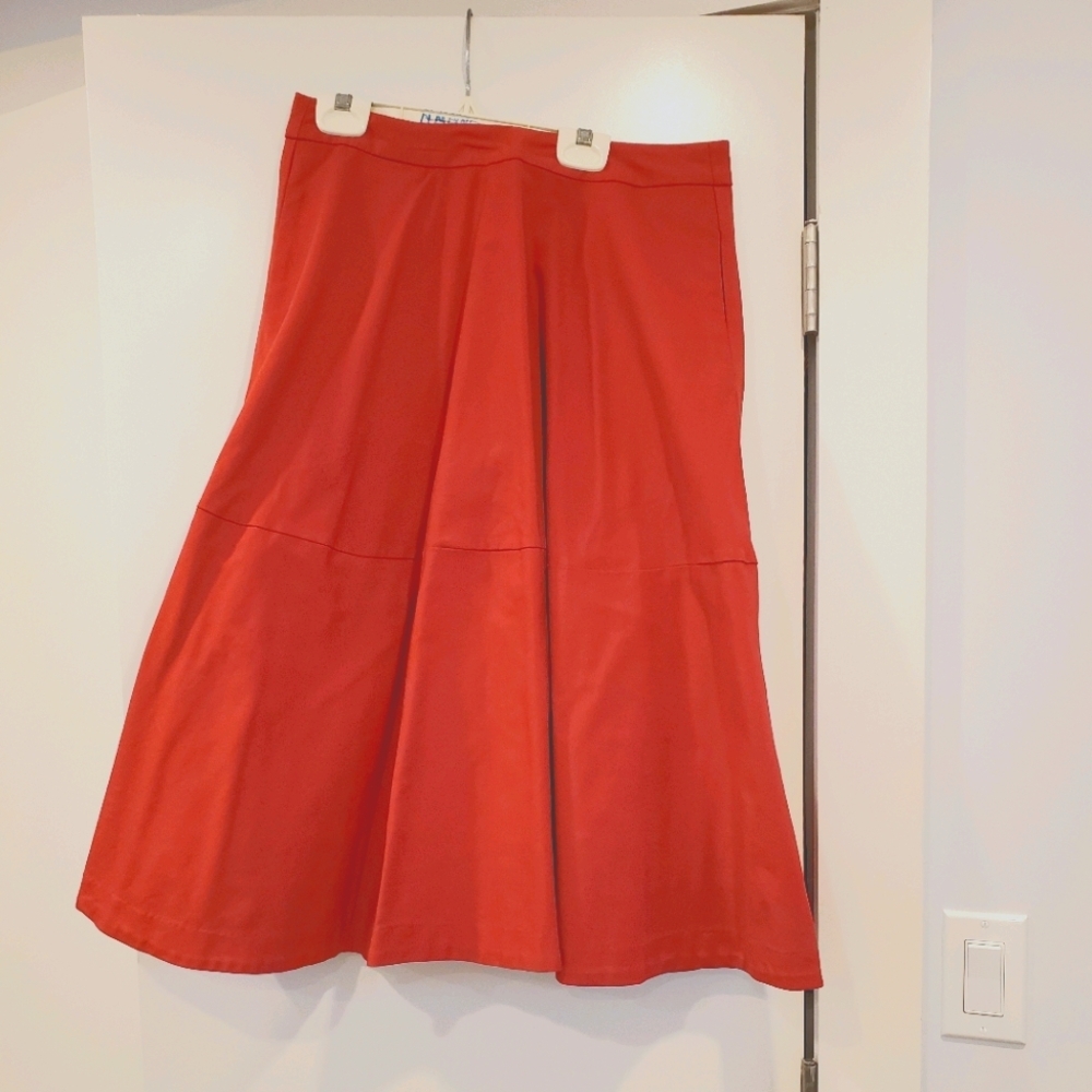 Red flary skirt